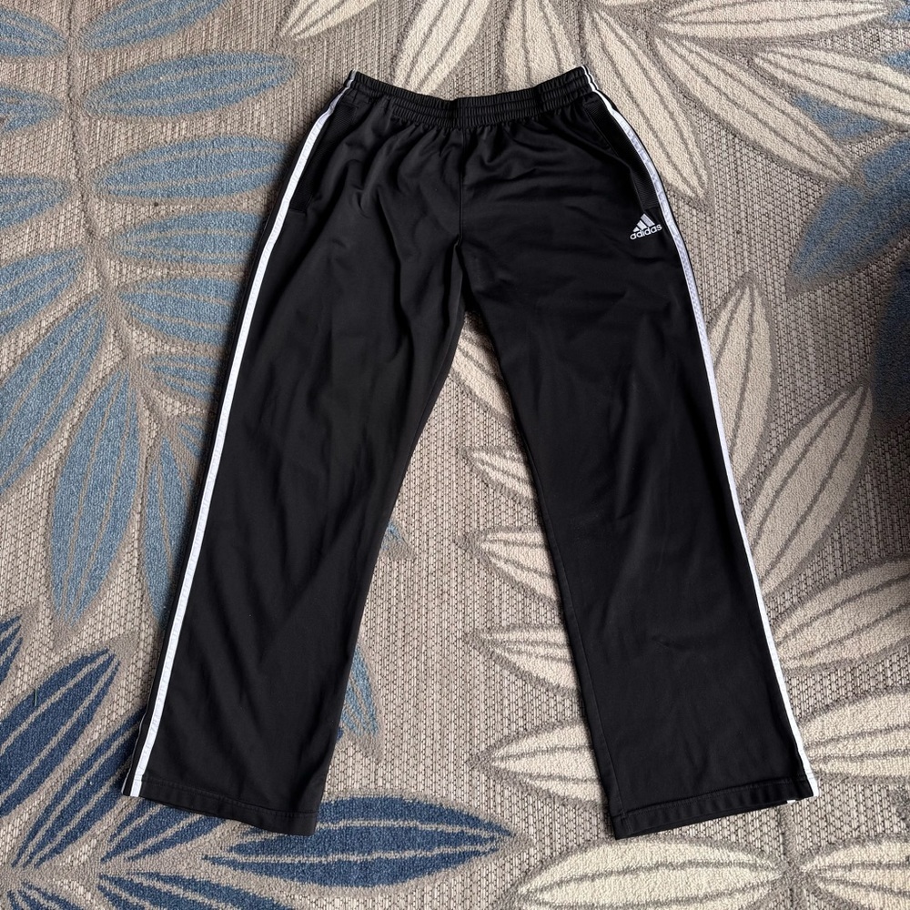 Adidas Men's 2014‎ Three Stripe Black Track Pants Size Medium
